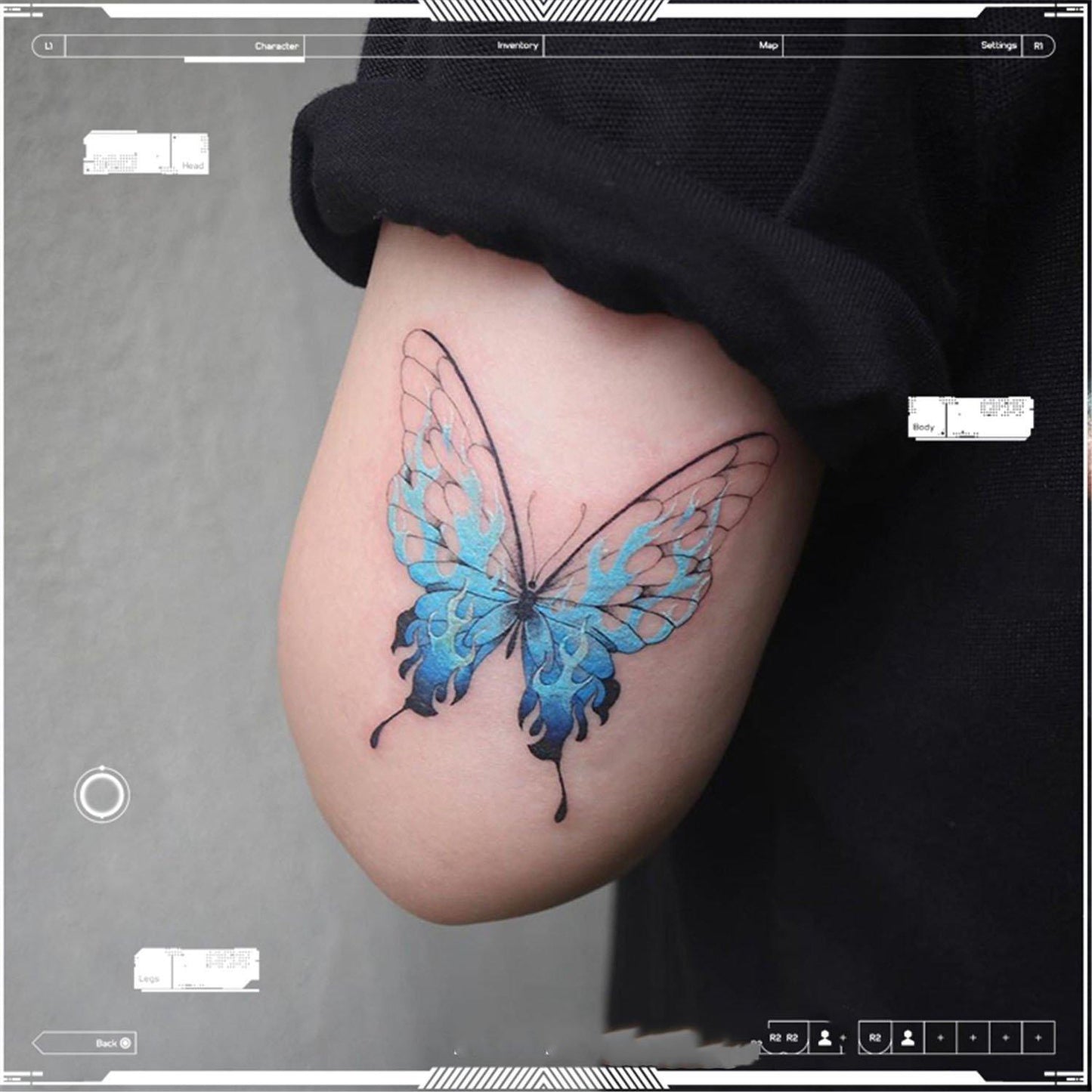 Blue Butterfly Temporary Tattoo - StiCool