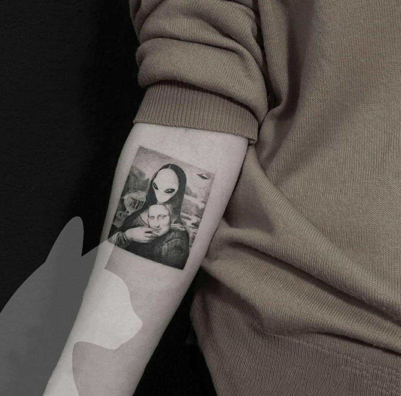 Alternative Mona Lisa Temporary Tattoo - StiCool