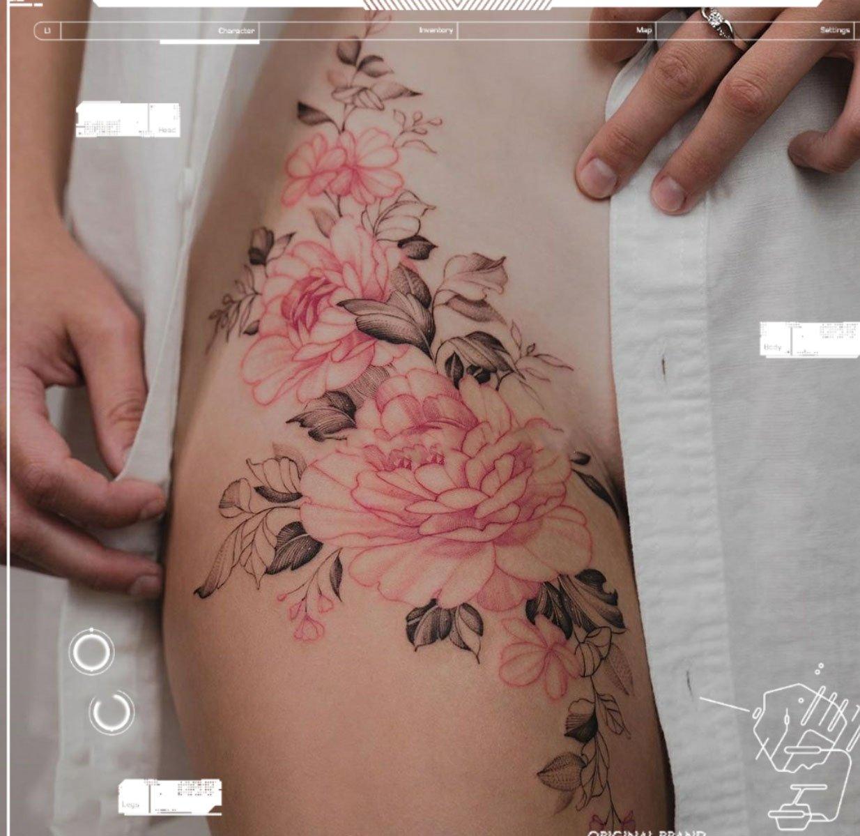 2Pcs Tantalizing Flower Temporary Tattoos - StiCool
