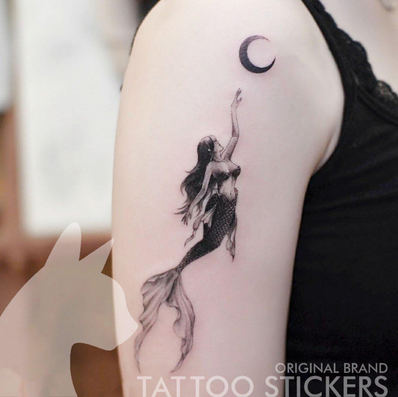 Mermaid Moon Temporary Tattoo - StiCool