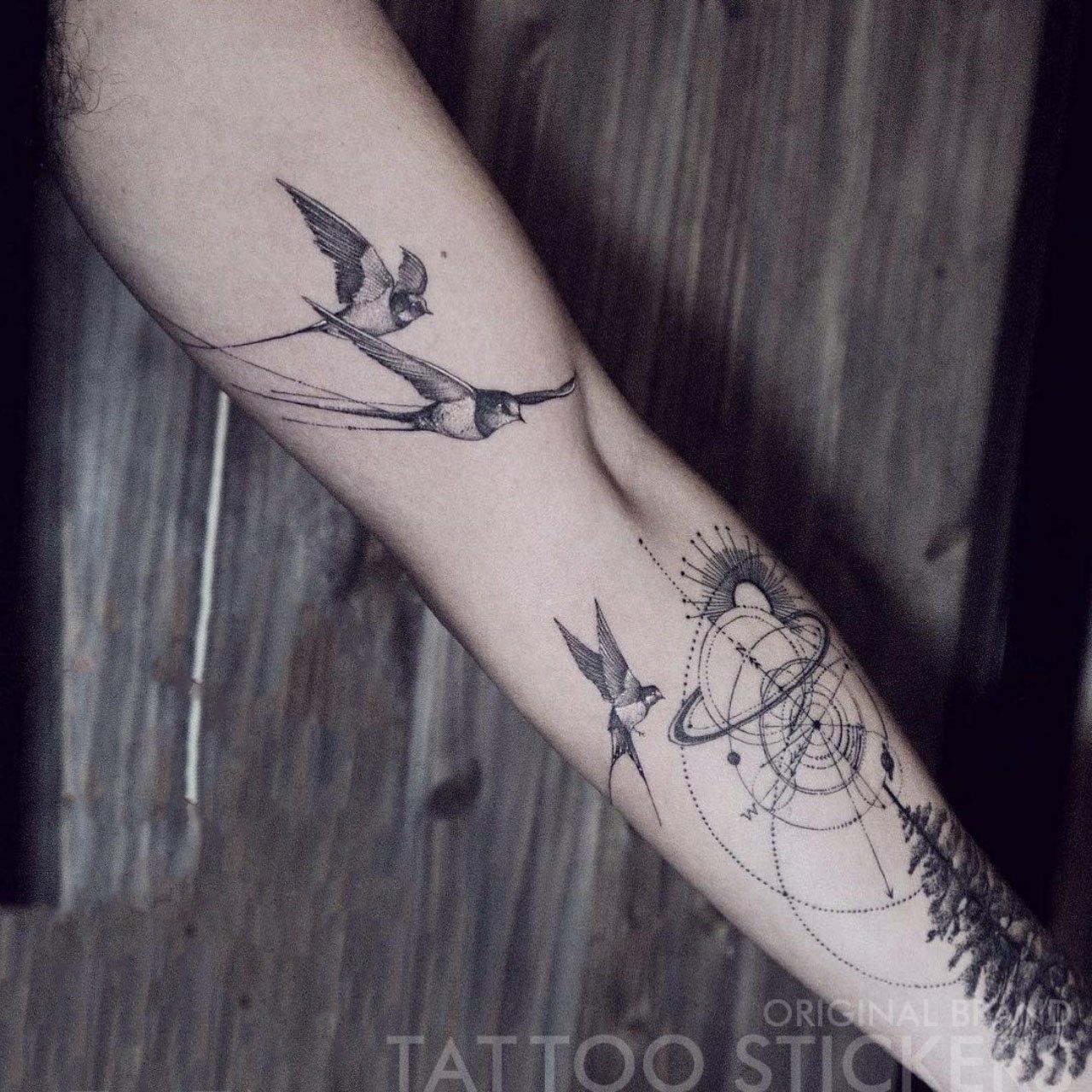 Pine Flycatcher Temporary Tattoo - StiCool