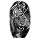 Clock Lion Half Sleeve Temporary Tattoo - StiCool
