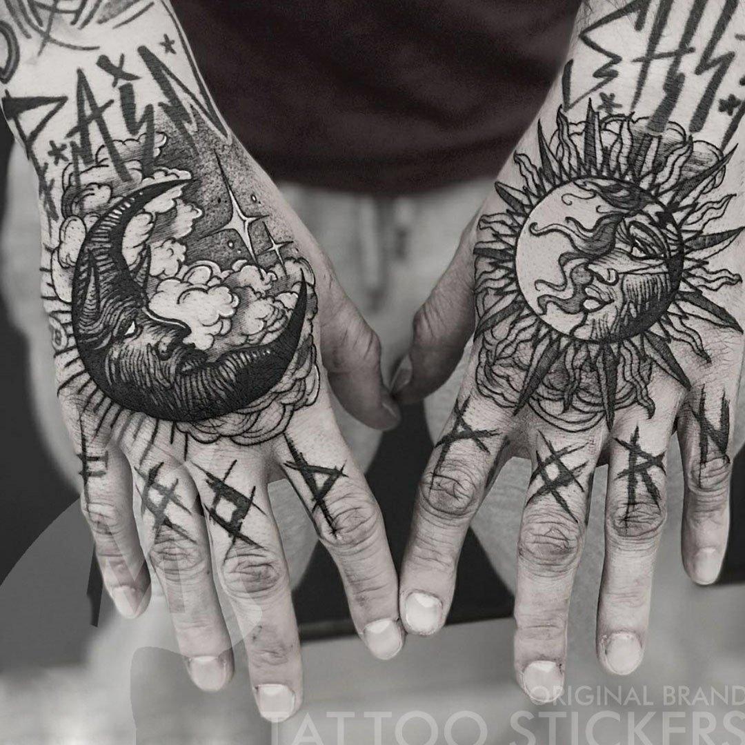 Sun&Moon Temporary Tattoo - StiCool