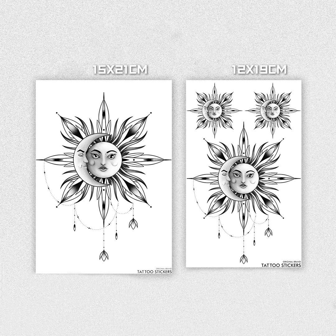 Moon&Sun Temporary Tattoo - StiCool