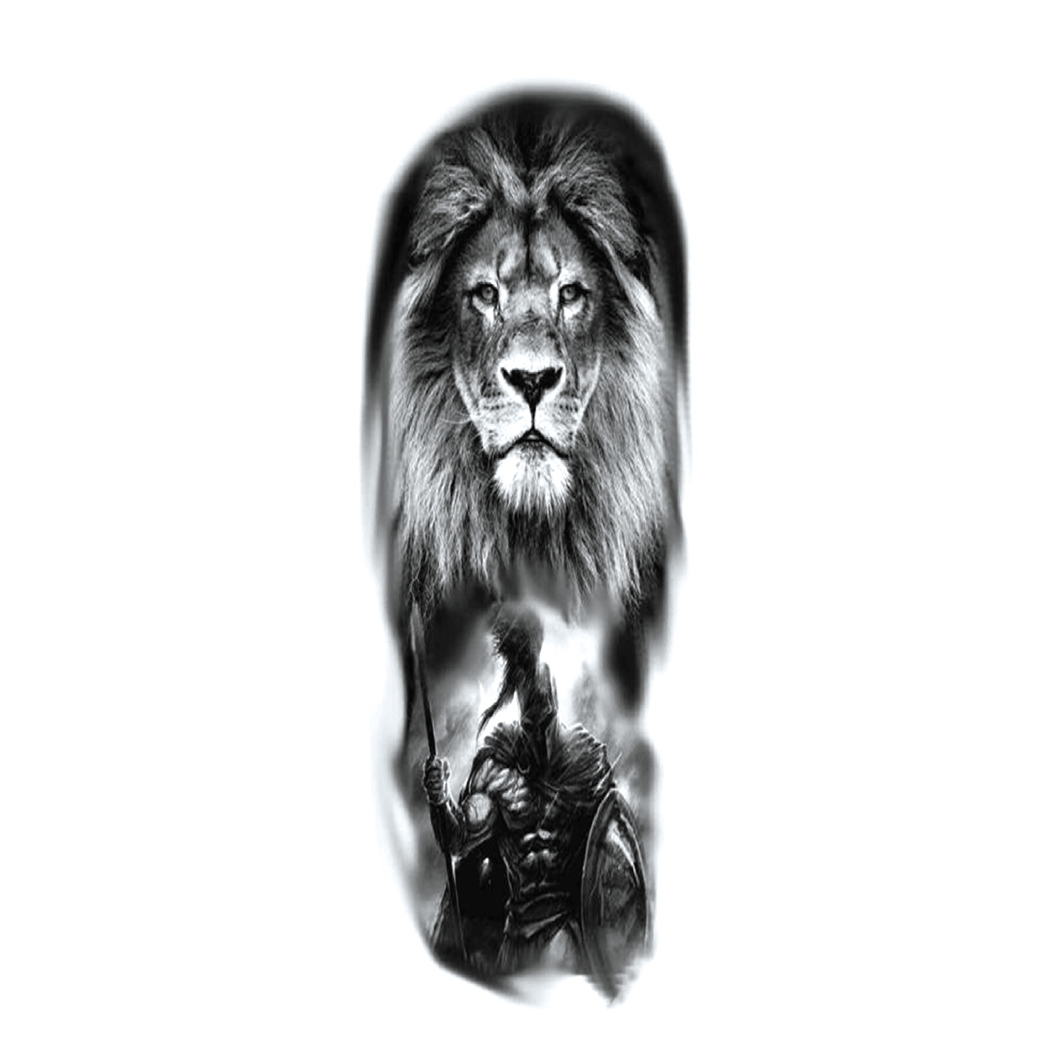 Lion King Full-Sleeve Temporary Tattoo - StiCool