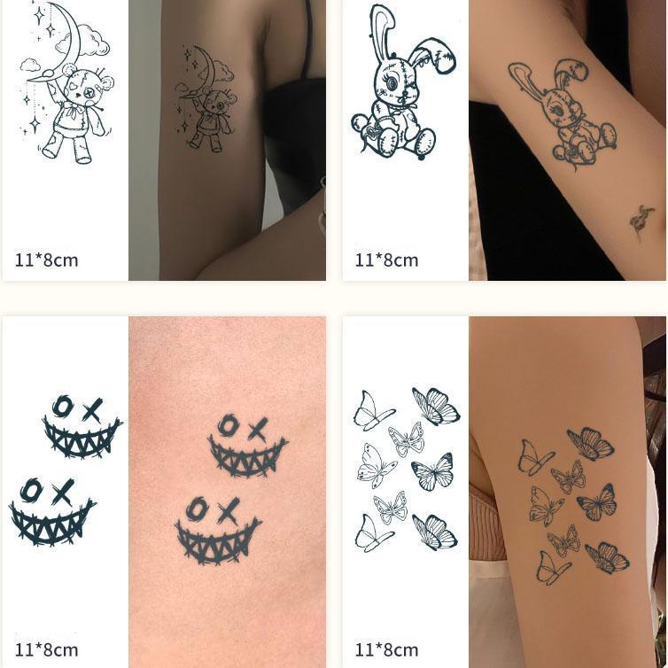 12Pcs Mixed Designs Semi-Permanent Tattoo Set - Body404