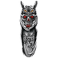 Skull Owl Wolf Full Sleeve Temporary Tattoo - StiCool