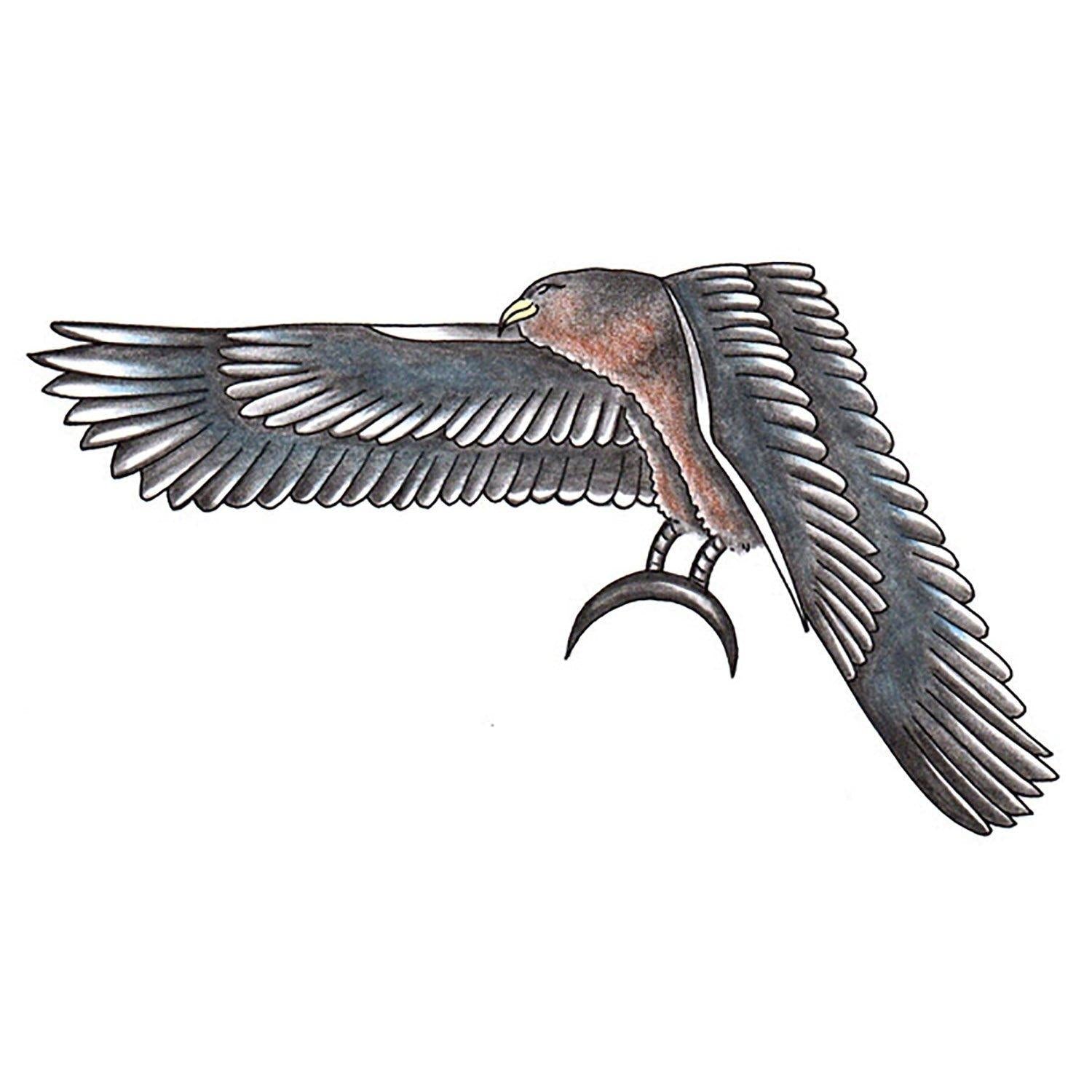 RiRi Style Egyptian Falcon Semi-Permanent Tattoo - Body404