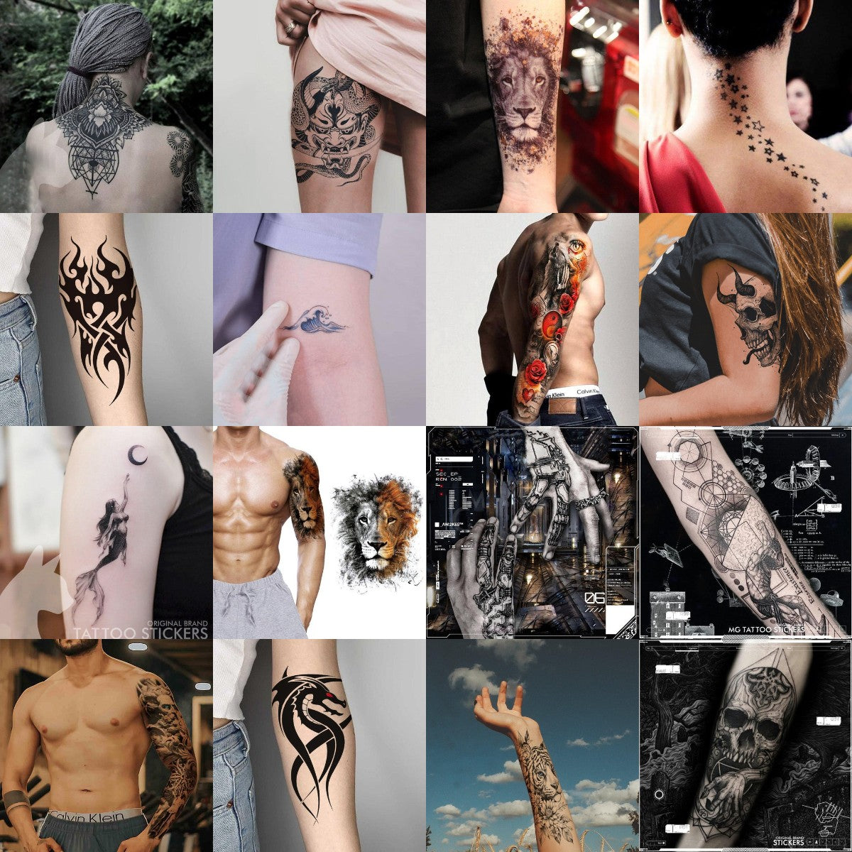 30 Unique Tattoo Stickers（30Pcs）