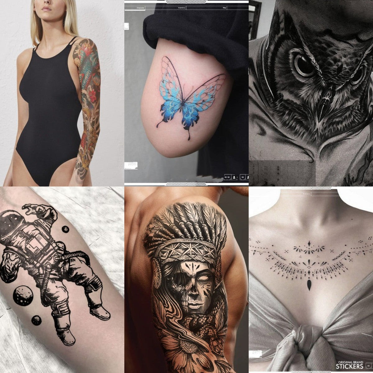 20 Unique Tattoo Stickers（20Pcs）