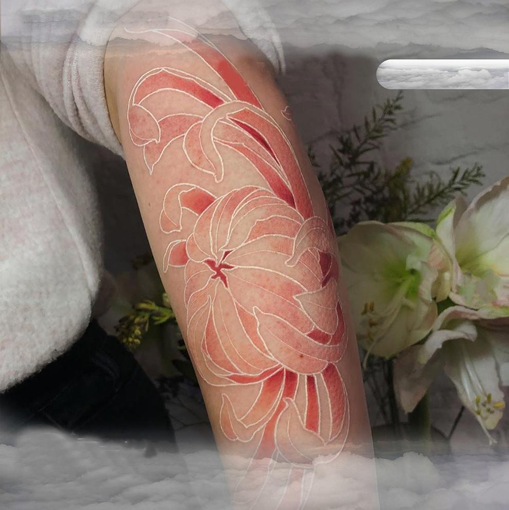 Pink Flower Temporary Tattoo - StiCool