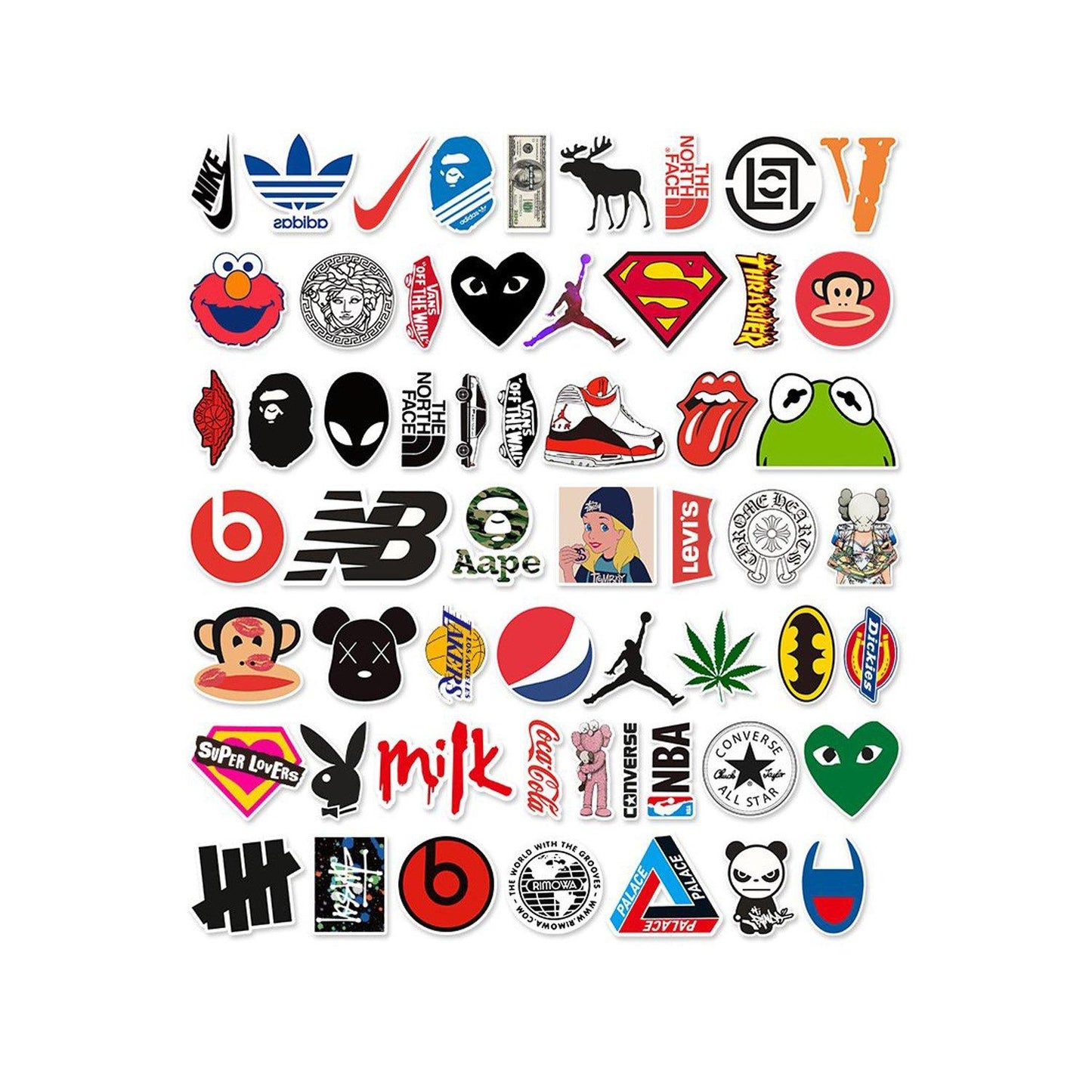 Street Fashion Brands Logo Vinyls Stickers PackDecals - StiCool