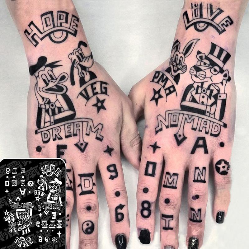 Anime Hand Semi-Permanent Tattoo - StiCool