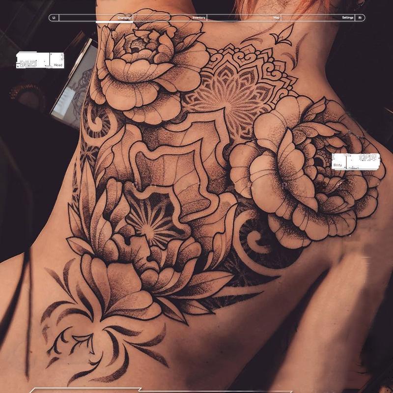 Lotus Peony Temporary Tattoo - StiCool