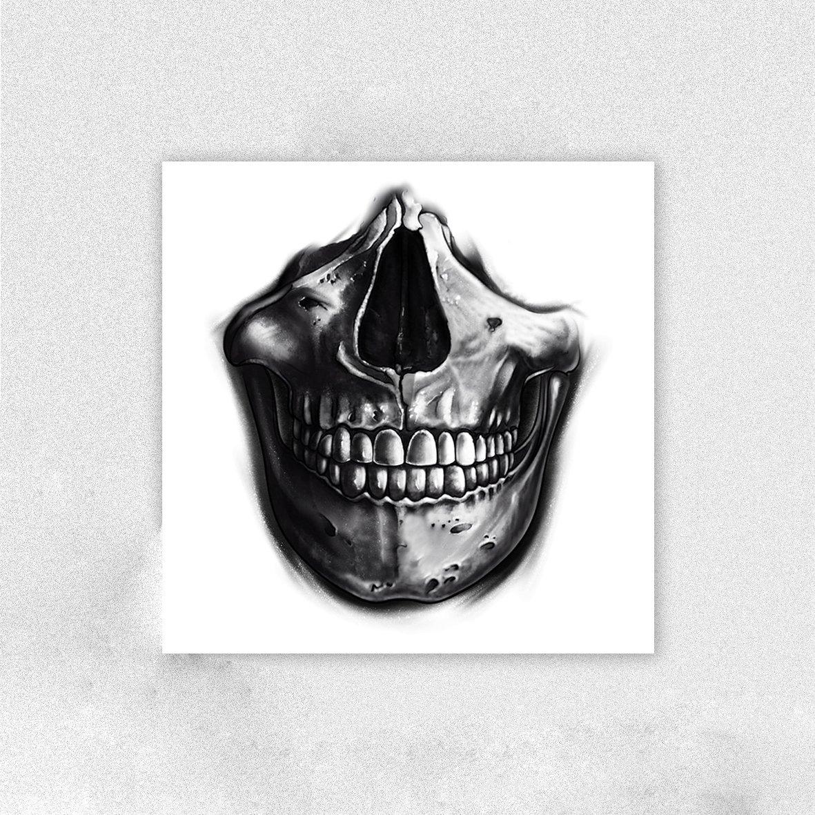 Skull Teeth Temporary Tattoo - StiCool
