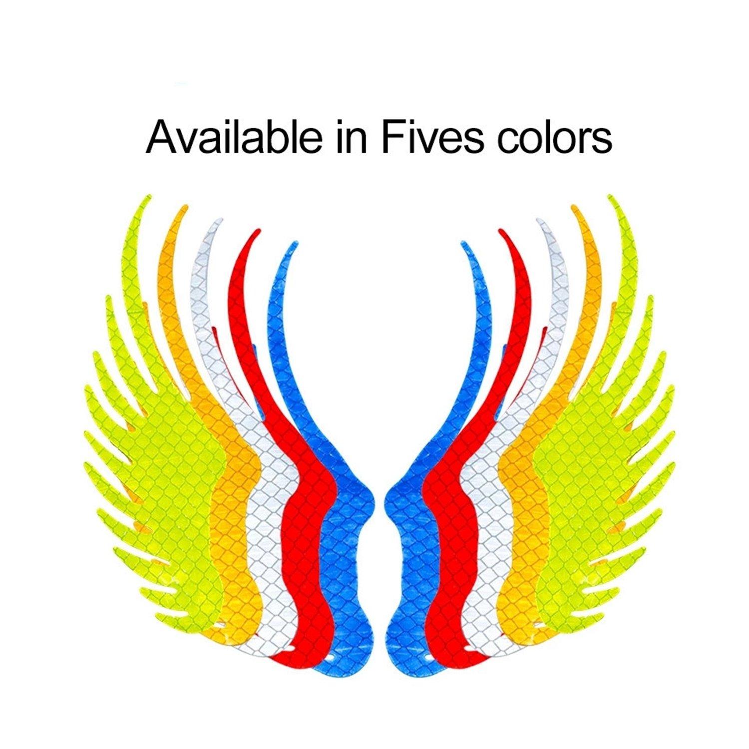 2 Pcs 3D Strong Reflective Wings Stickers - StiCool