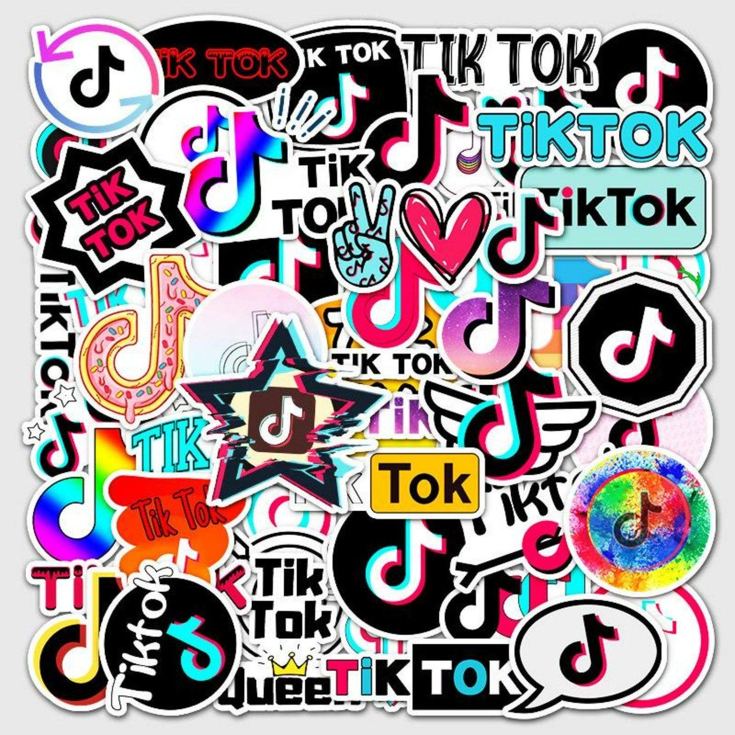 TIKTOK Logo Graffiti Art Vinyls Stickers Pack Decals - StiCool