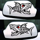 2 Pcs Fish Skull Side Mirror Sticker - StiCool