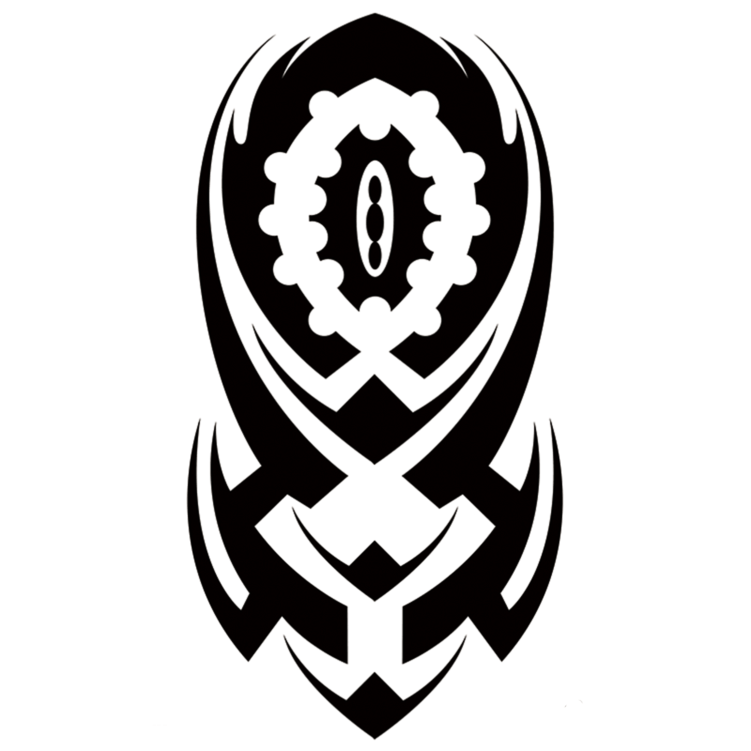 Symmetrical Totem Pattern Half Sleeve Temporary Tattoo - StiCool
