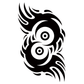 Eyeball Totem Pattern Half Sleeve Temporary Tattoo - StiCool