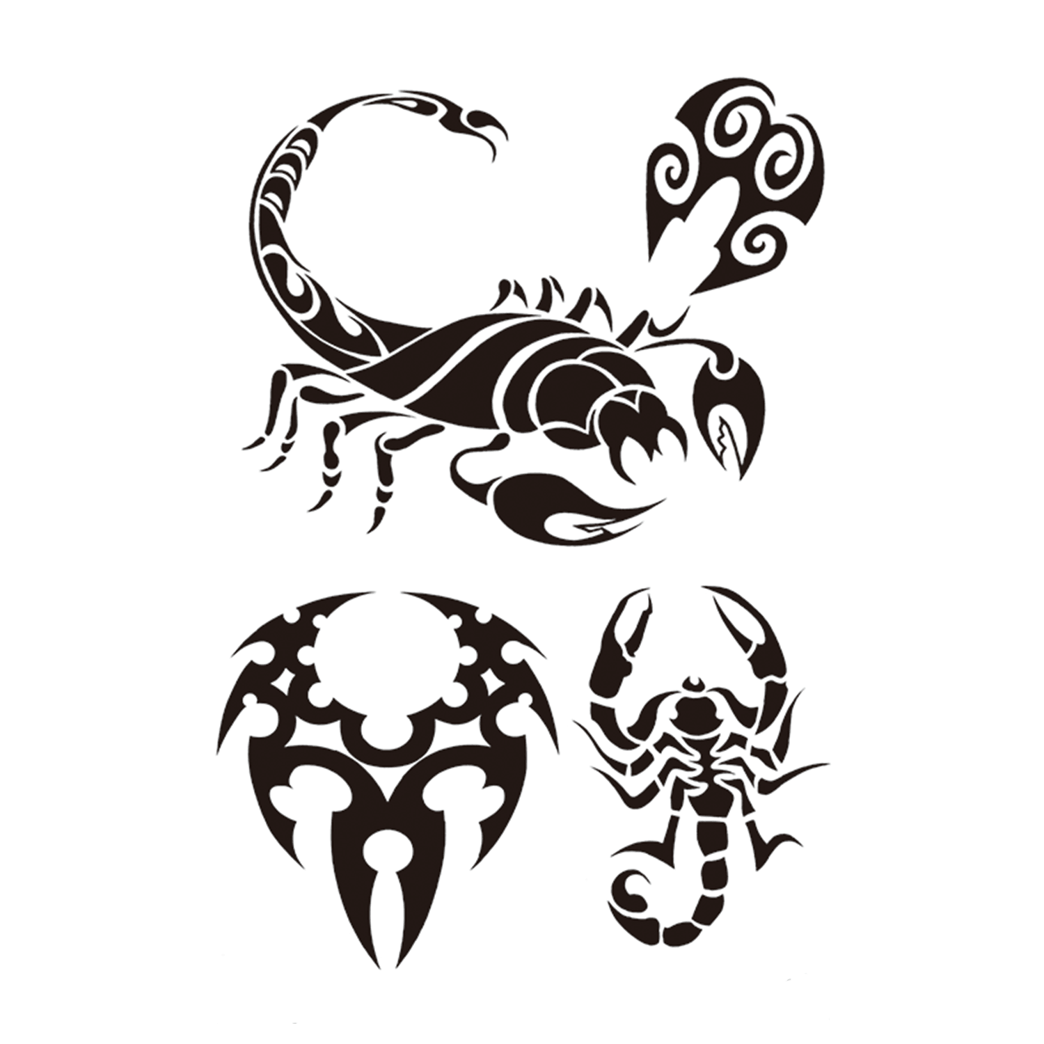 Evil Scorpion Half Sleeve Temporary Tattoo - StiCool