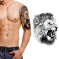 Angrily Lion Half Sleeve Temporary Tattoo - StiCool
