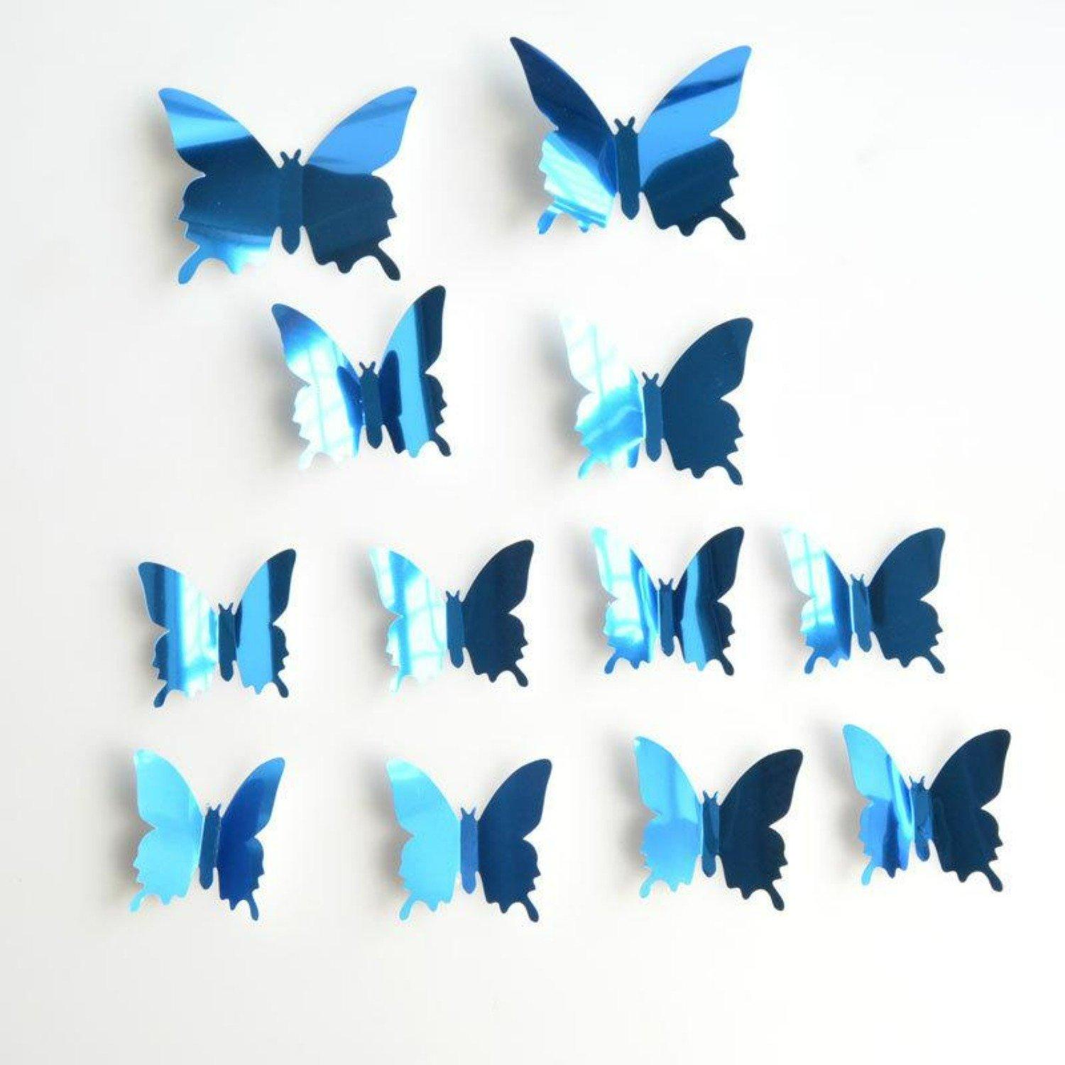 3D Butterfly Acrylic Mirror Home Decal Sticker Pack - StiCool