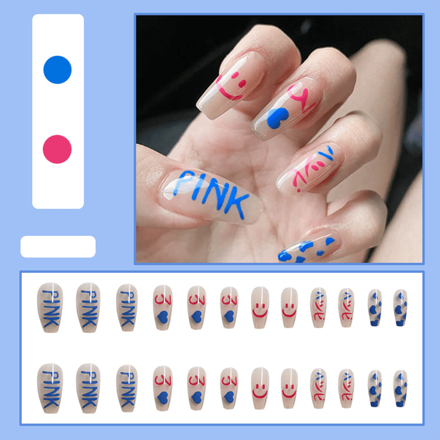 Emoji Letter Fusion Press On Nails - StiCool