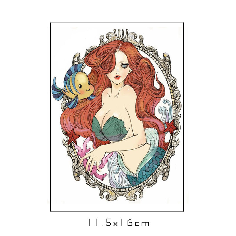 Glorious Mermaid Princess Temporary Tattoo