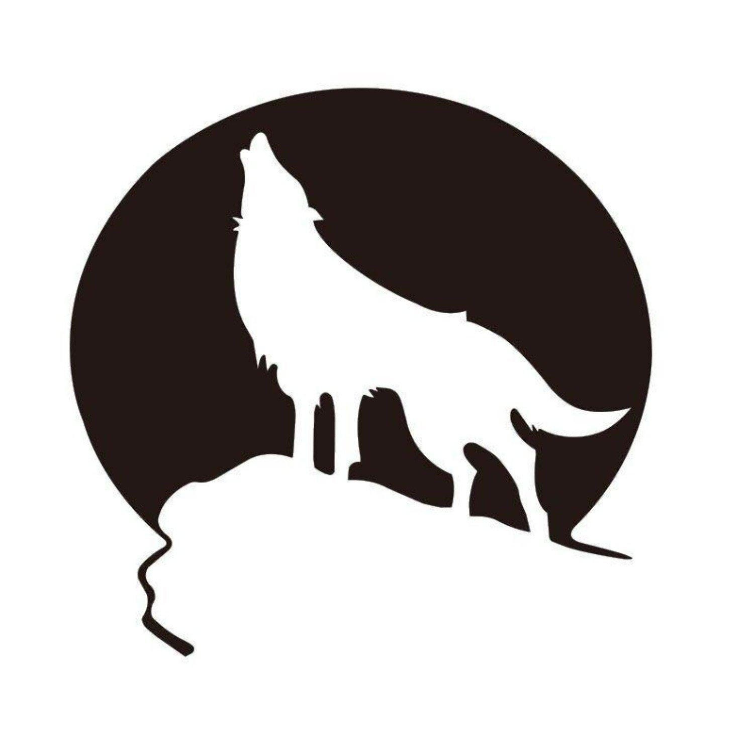 Howling Wolf at the Moon Vinyl Decal Sticker - StiCool