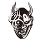 Monster Ghost Horn Half Sleeve Temporary Tattoo - StiCool