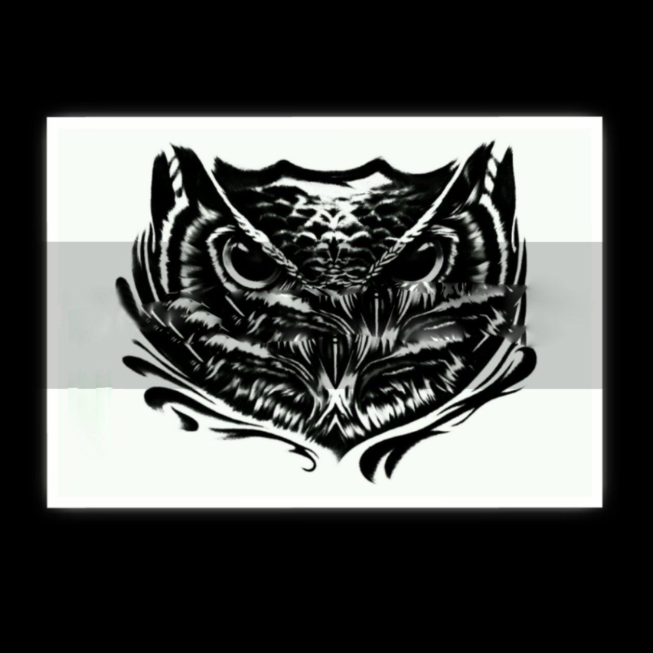 Dark Owl Temporary Tattoo - StiCool