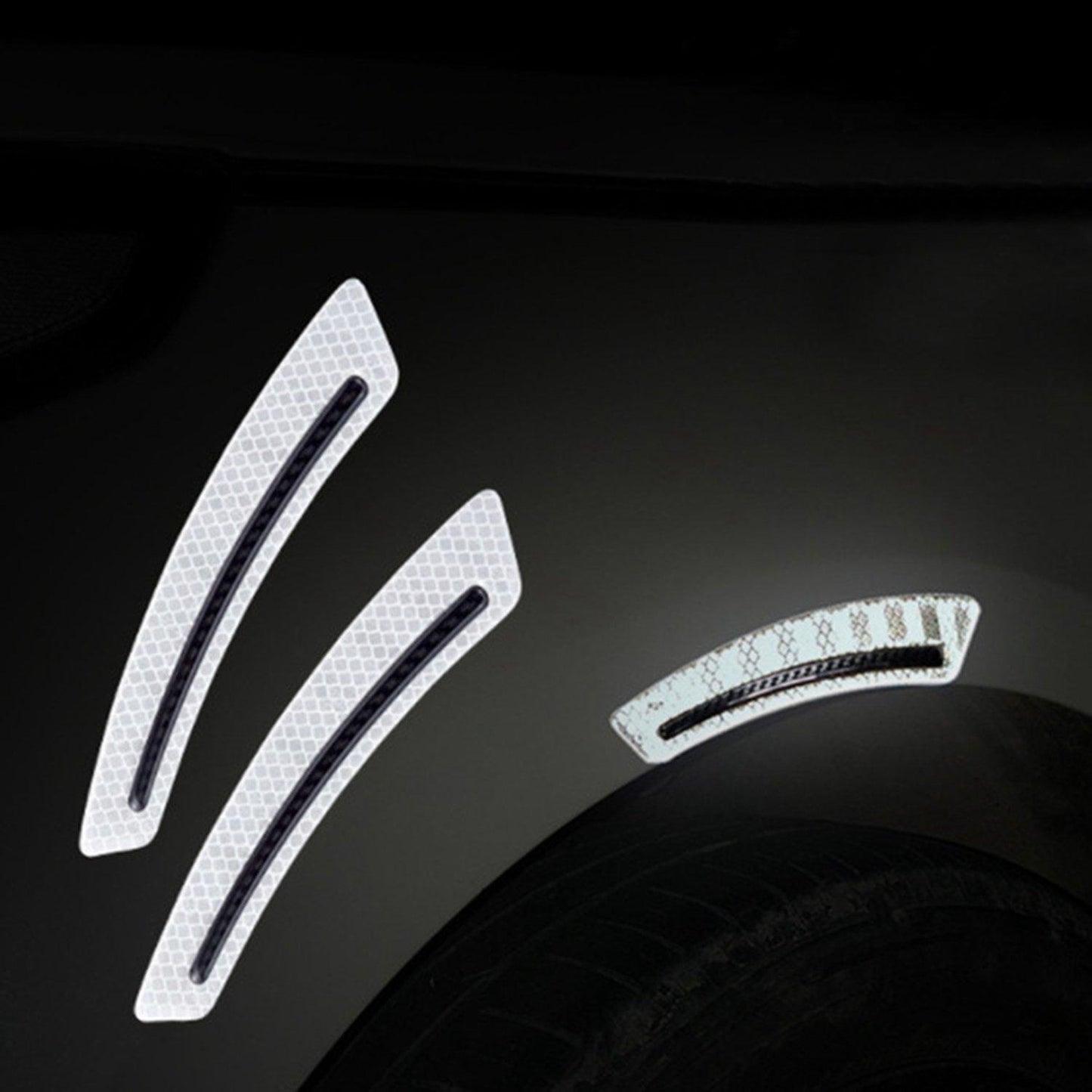 2 Pcs 3D Strong Reflective Stripe Stickers for Car Wheel Eyebrow - StiCool