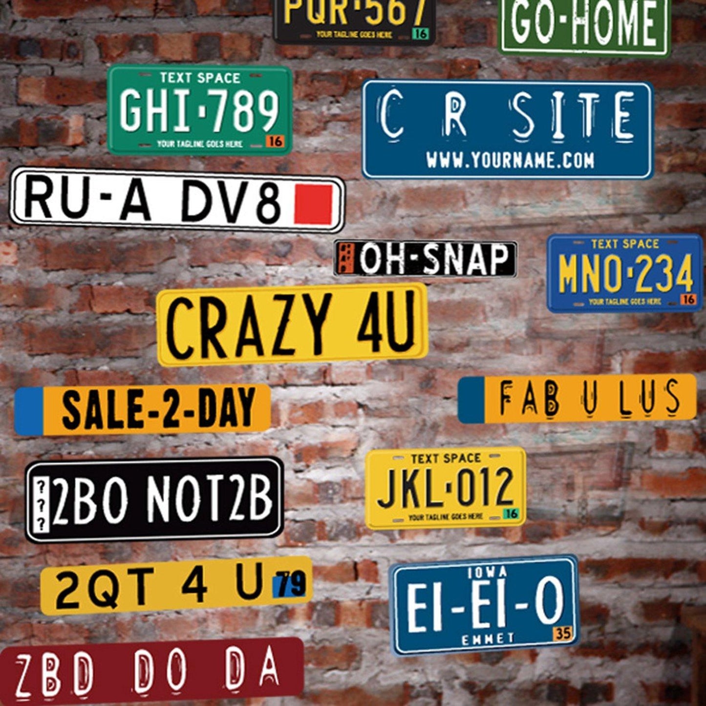 Vintage License Plate Home Decal Sticker - StiCool