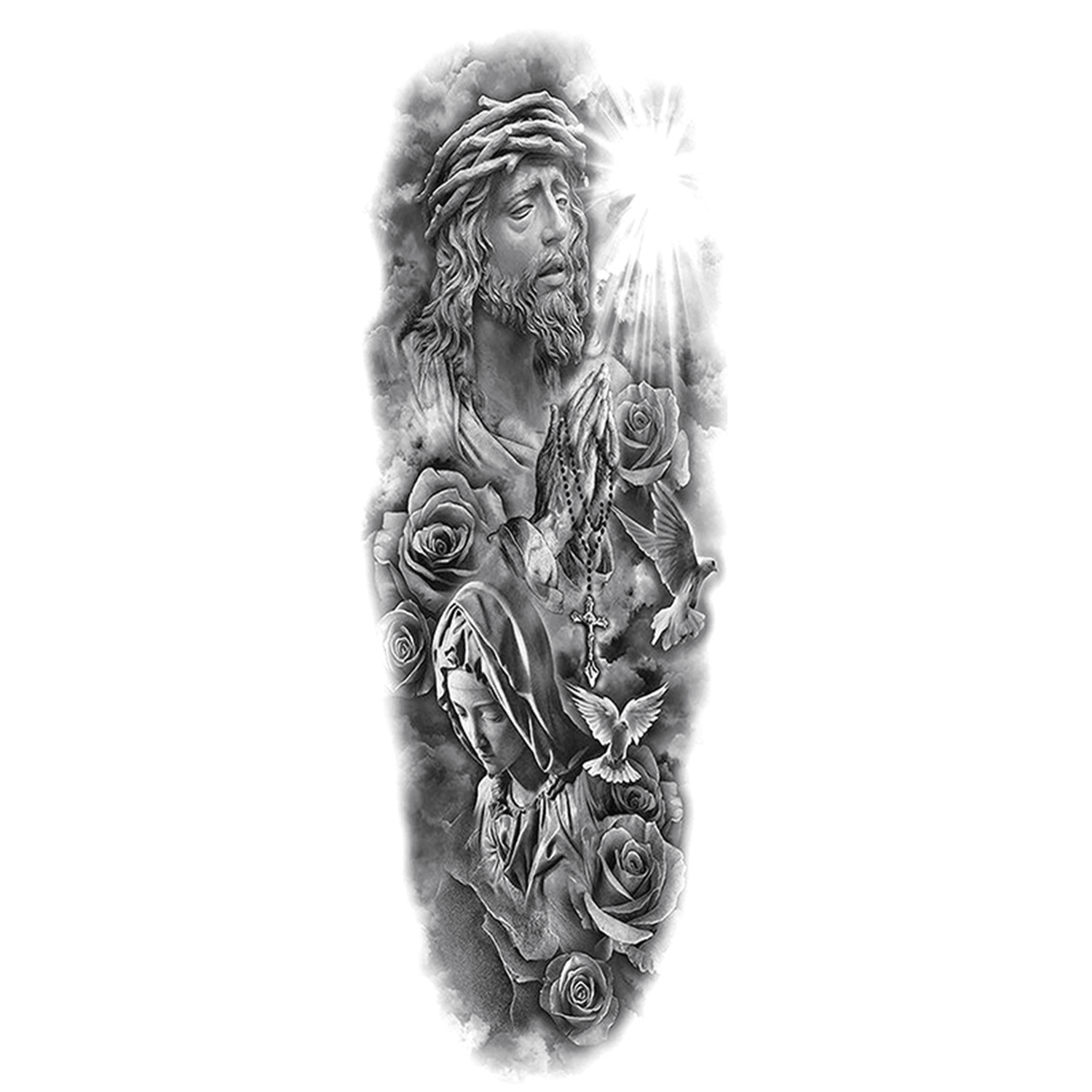 God and Goddess Full Sleeve Temporary Tattoo - StiCool