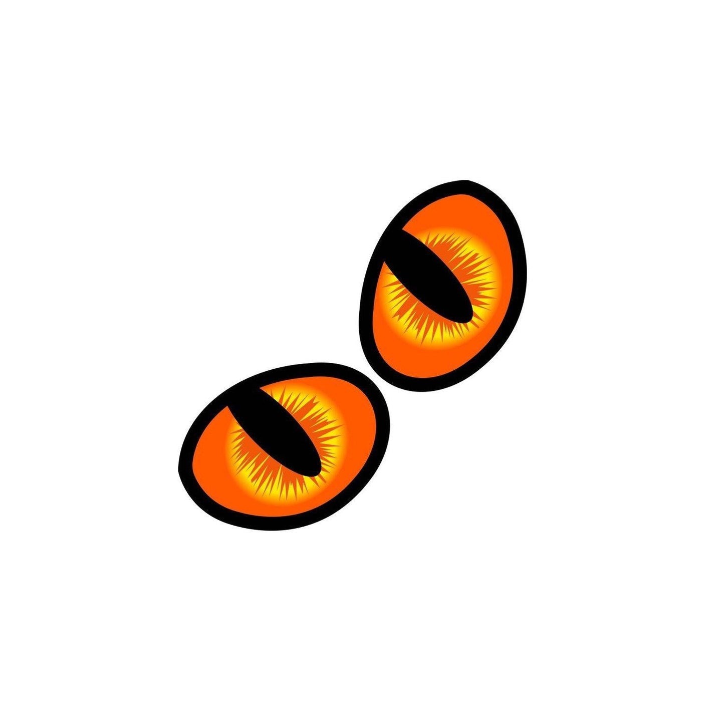 2 Pcs Cat's Orange Eyes Side Mirror Sticker - StiCool