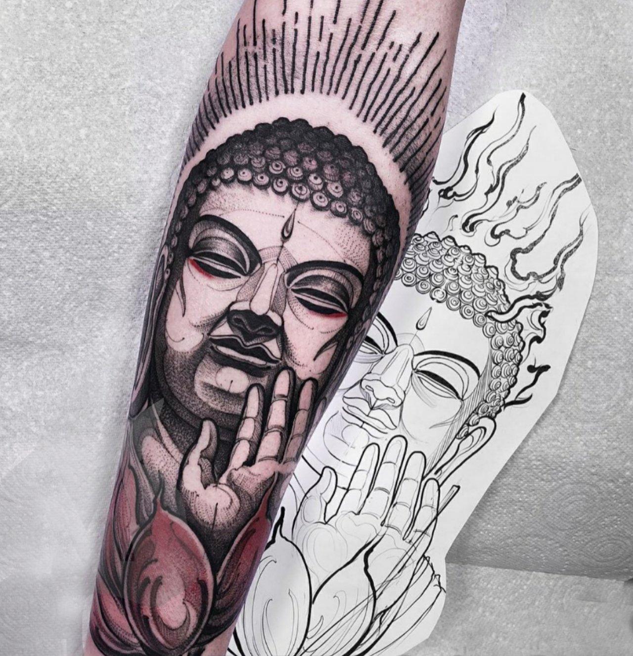 2Pcs Buddha Temporary Tattoo - StiCool