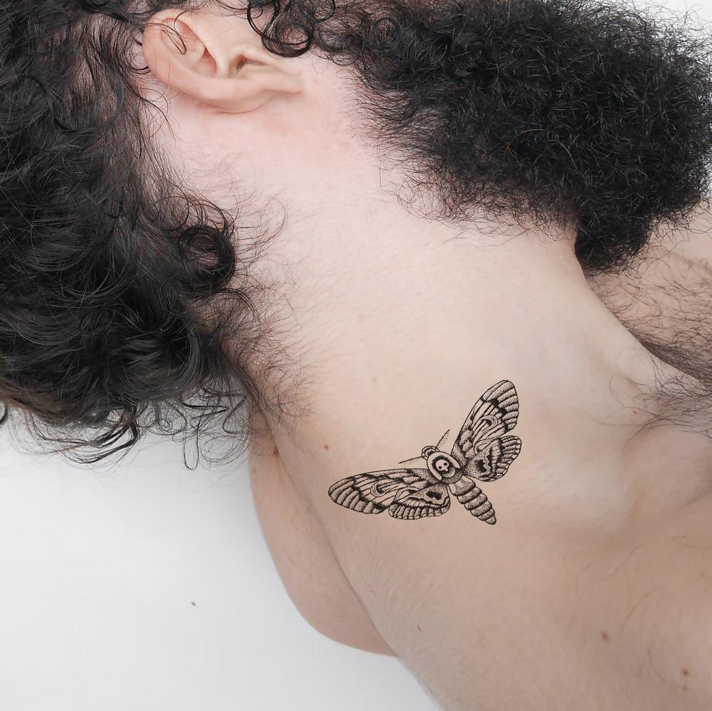 Pattern Moth Temporary Tattoo - Body404