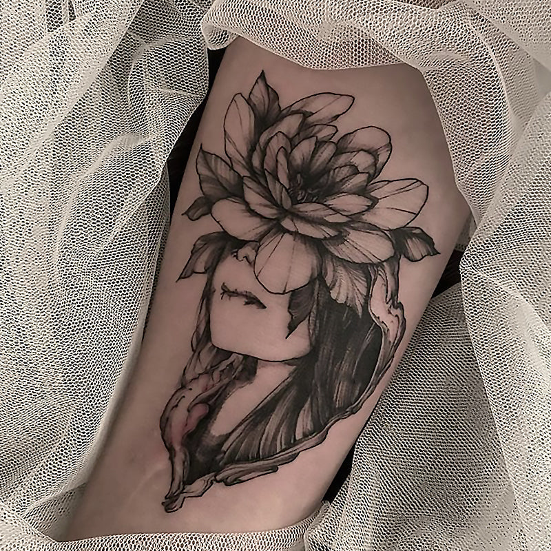 Flower Girl Temporary Tattoo