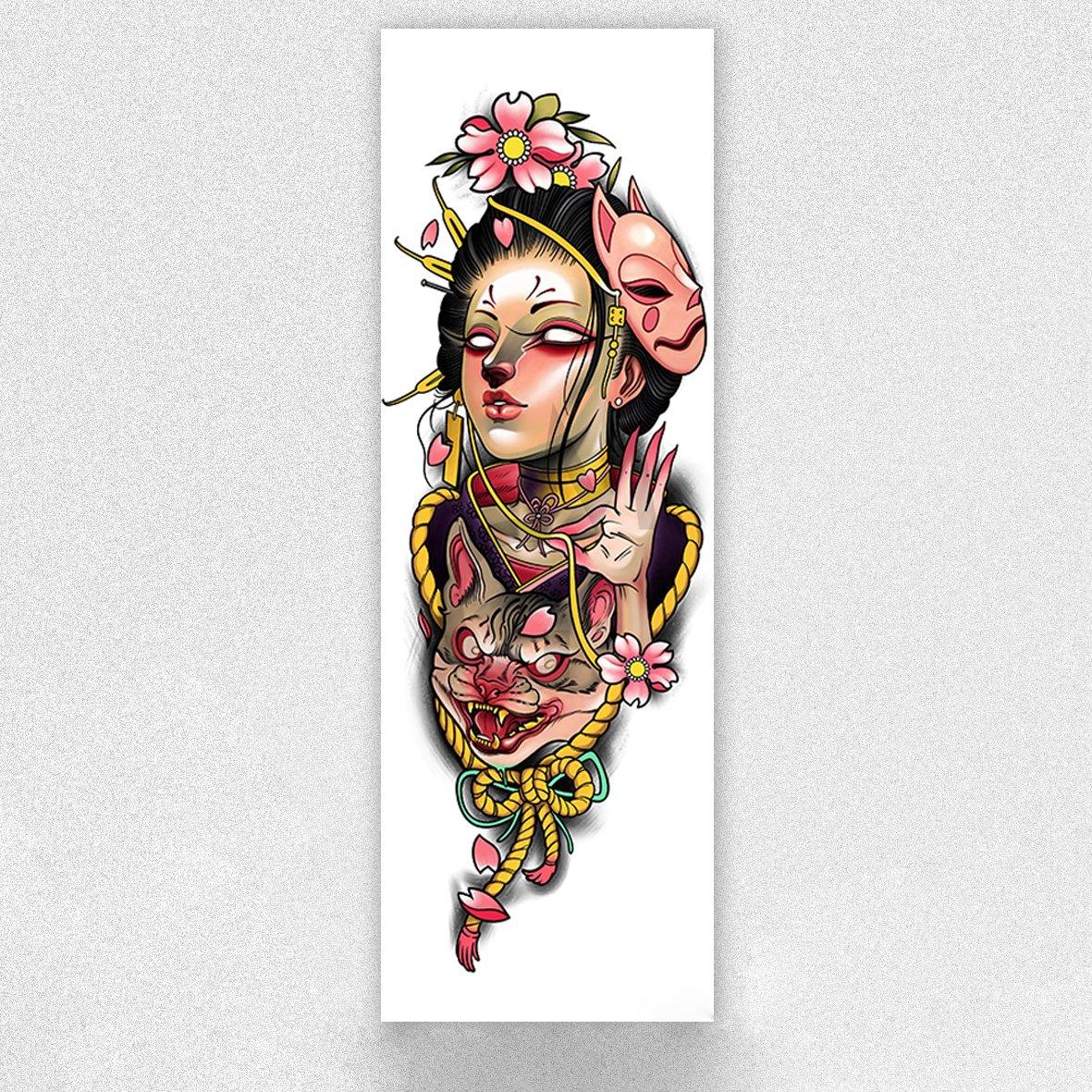 Geisha Civet Temporary Tattoo - StiCool