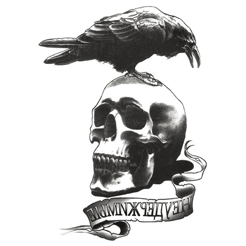 Crown Skull Half Sleeve Temporary Tattoo - Body404