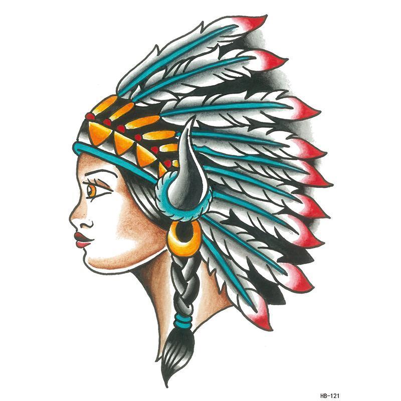 Native Americans Half Sleeve Temporary Tattoo - Body404