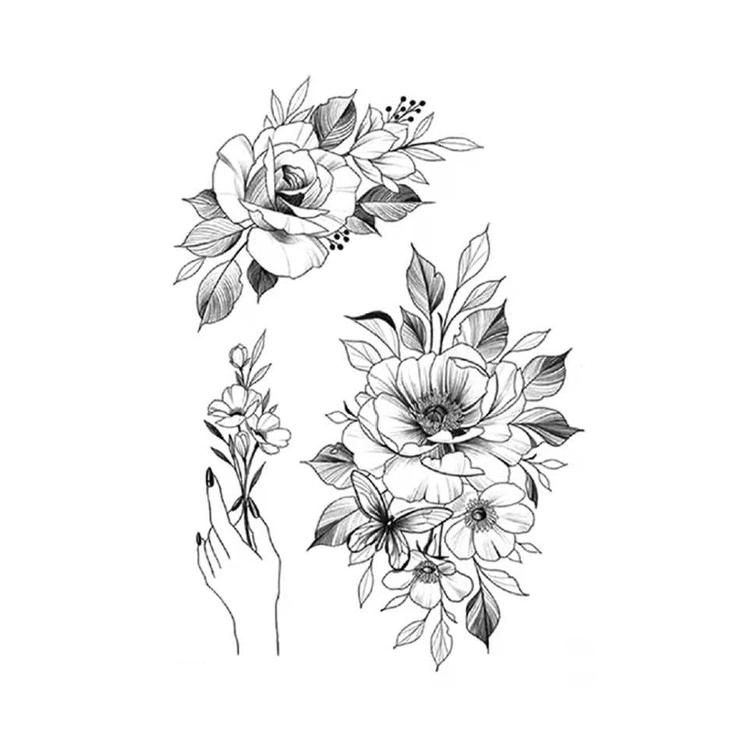 Hold Flowers Temporary Tattoo - StiCool