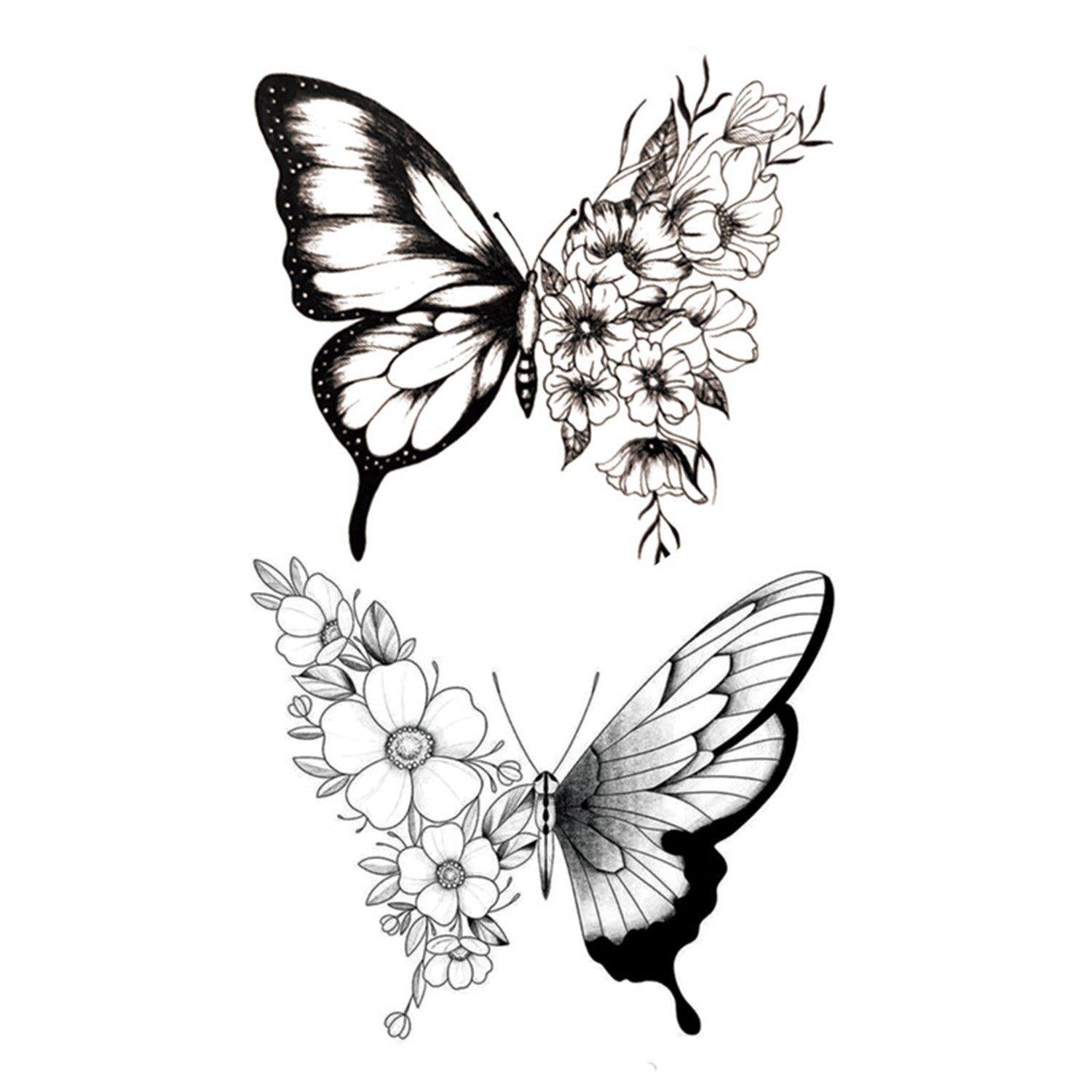 Pattern Butterfly Temporary Tattoo - Body404