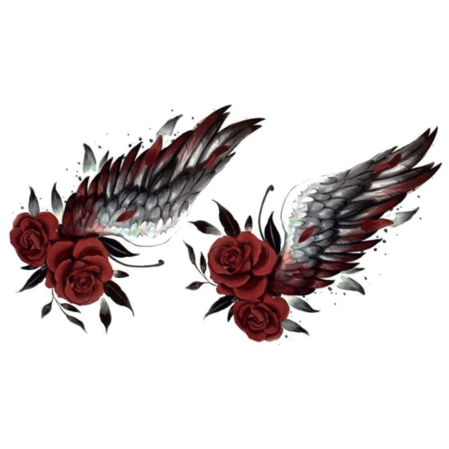Pattern Rose Wing Temporary Tattoo - Body404