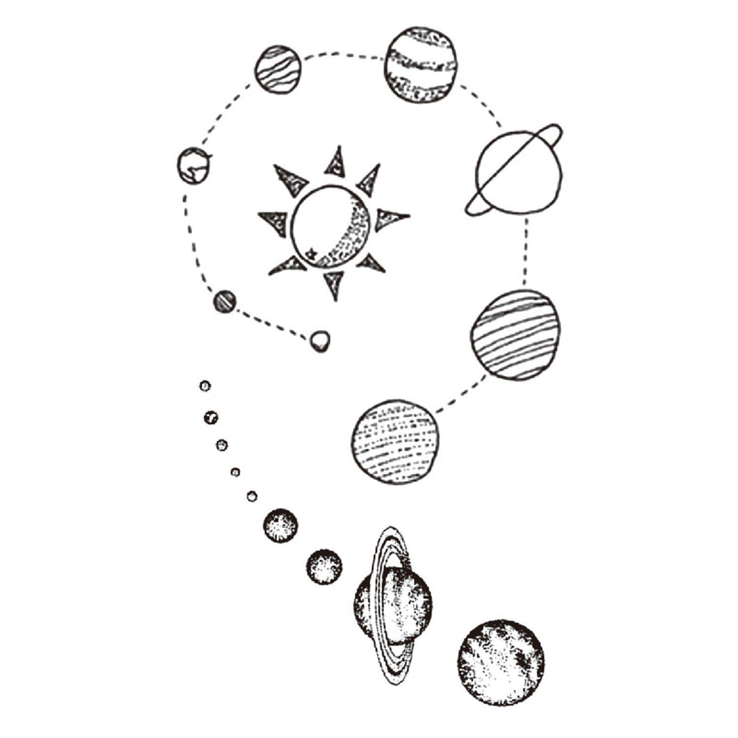 Pattern Solar System Temporary Tattoo - Body404