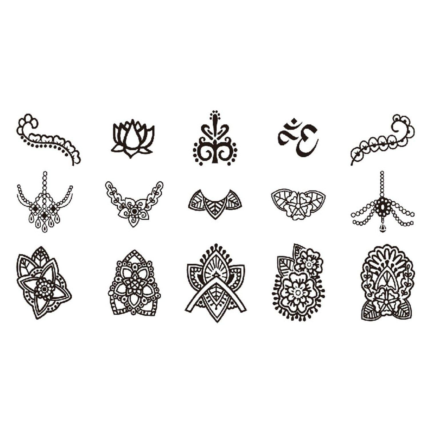 Pattern Mini Mandala Designs Temporary Tattoo - Body404