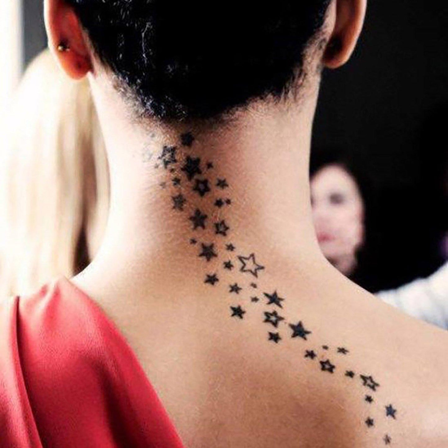 RiRi Style Star Down Neck&Back Semi-Permanent Tattoo - Body404